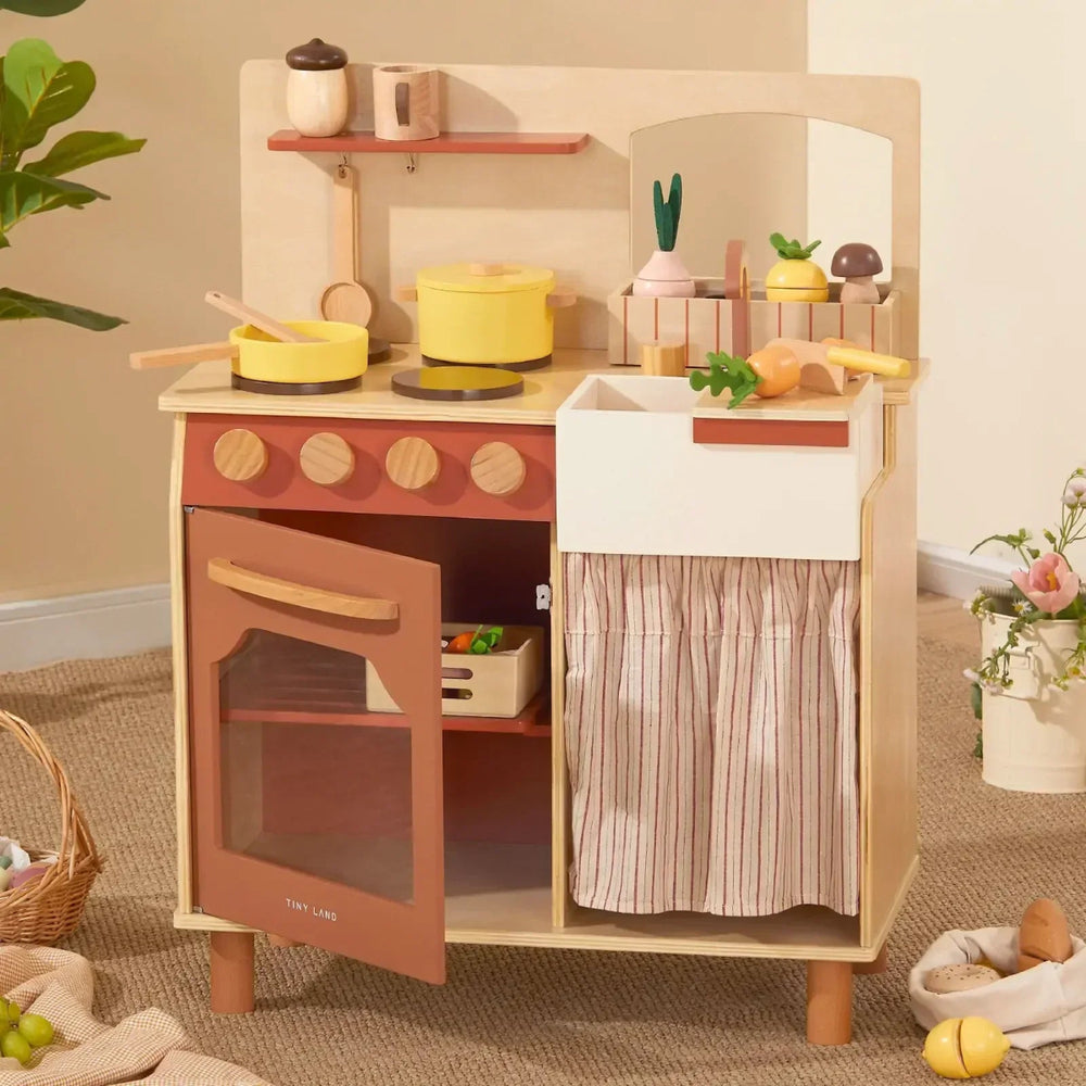 
                      
                        Tiny Land Tiny Land® Modern & Versatile Wooden Kids Play Kitchen - lily & onyx
                      
                    