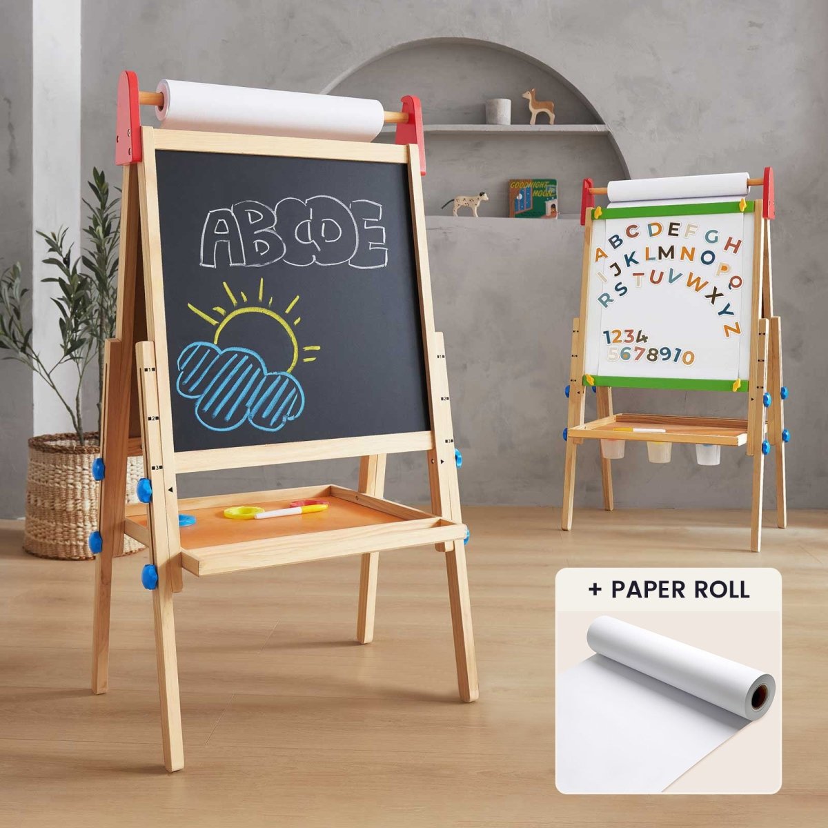 Tiny Land Tiny Land® 3 - in - 1 Art Easel & Paper Roll Set