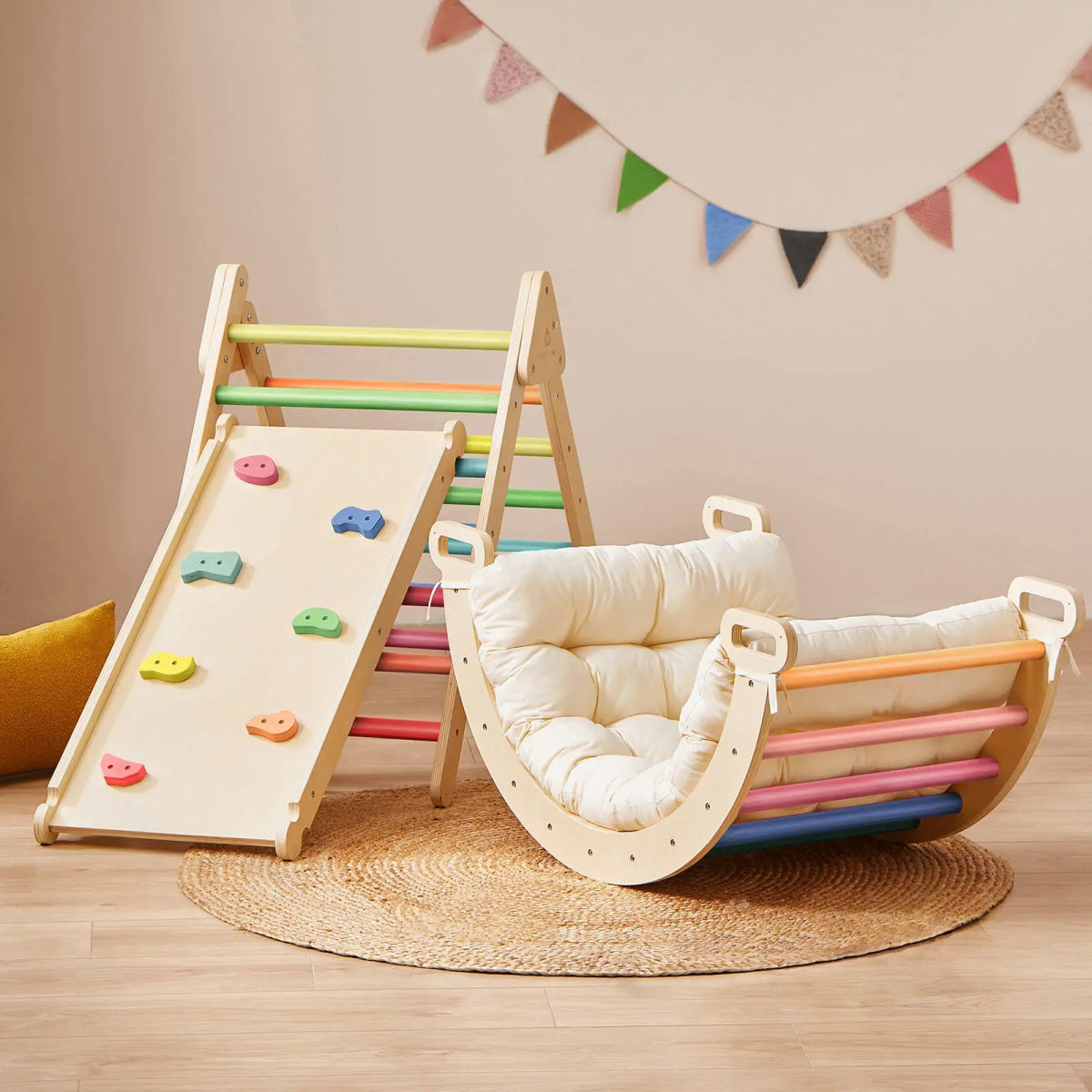 Tiny Land Tiny Land® 7 - in - 1 Rainbow Climbing Set with Play Pad