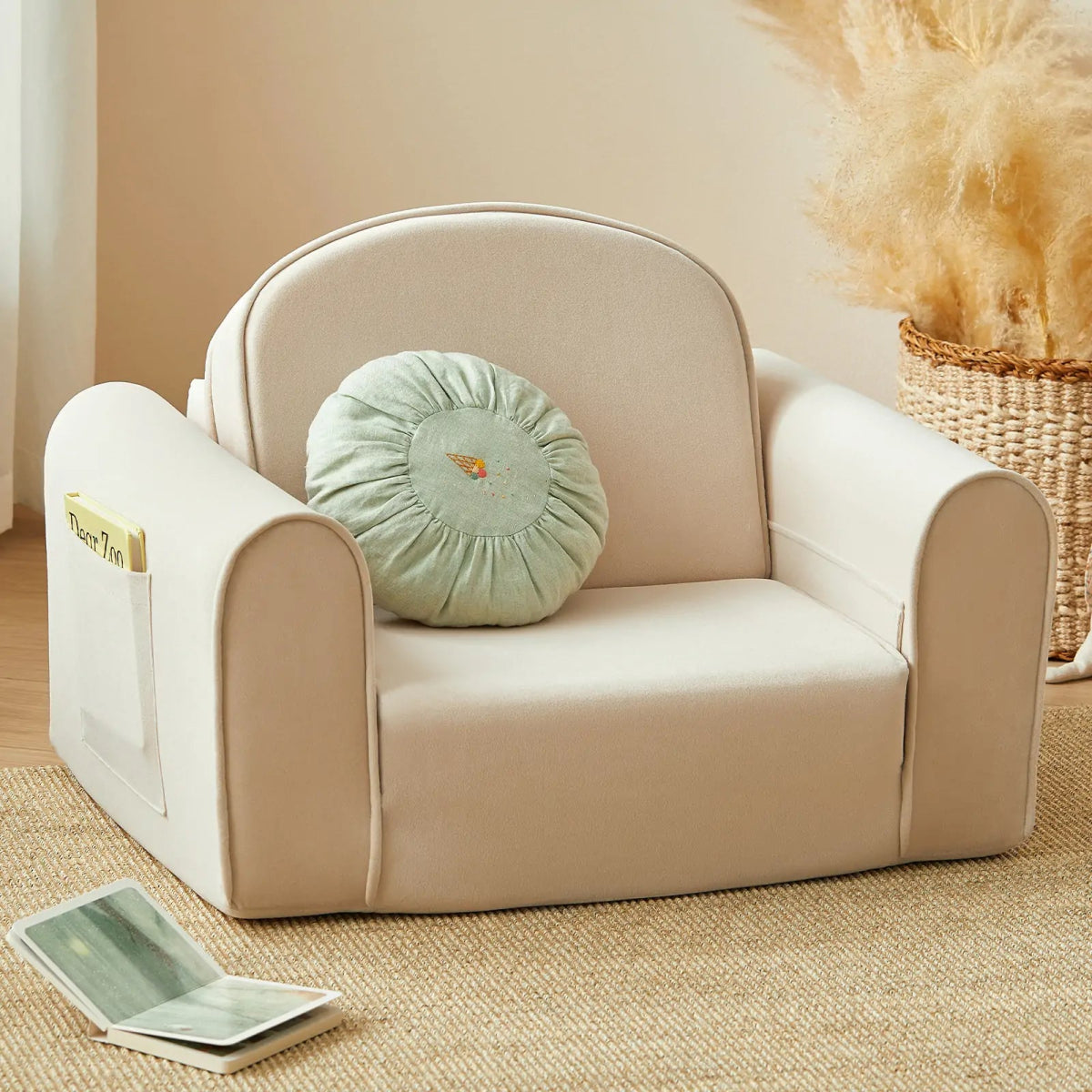 Tiny Land Tiny Land® GentleSnug Kid Chair - Beige White