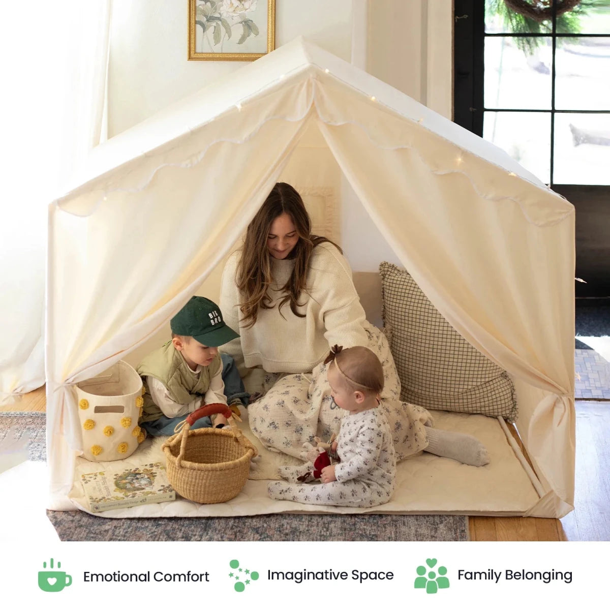 Tiny Land Tiny Land® Large Kids Play Tent with Star Lights