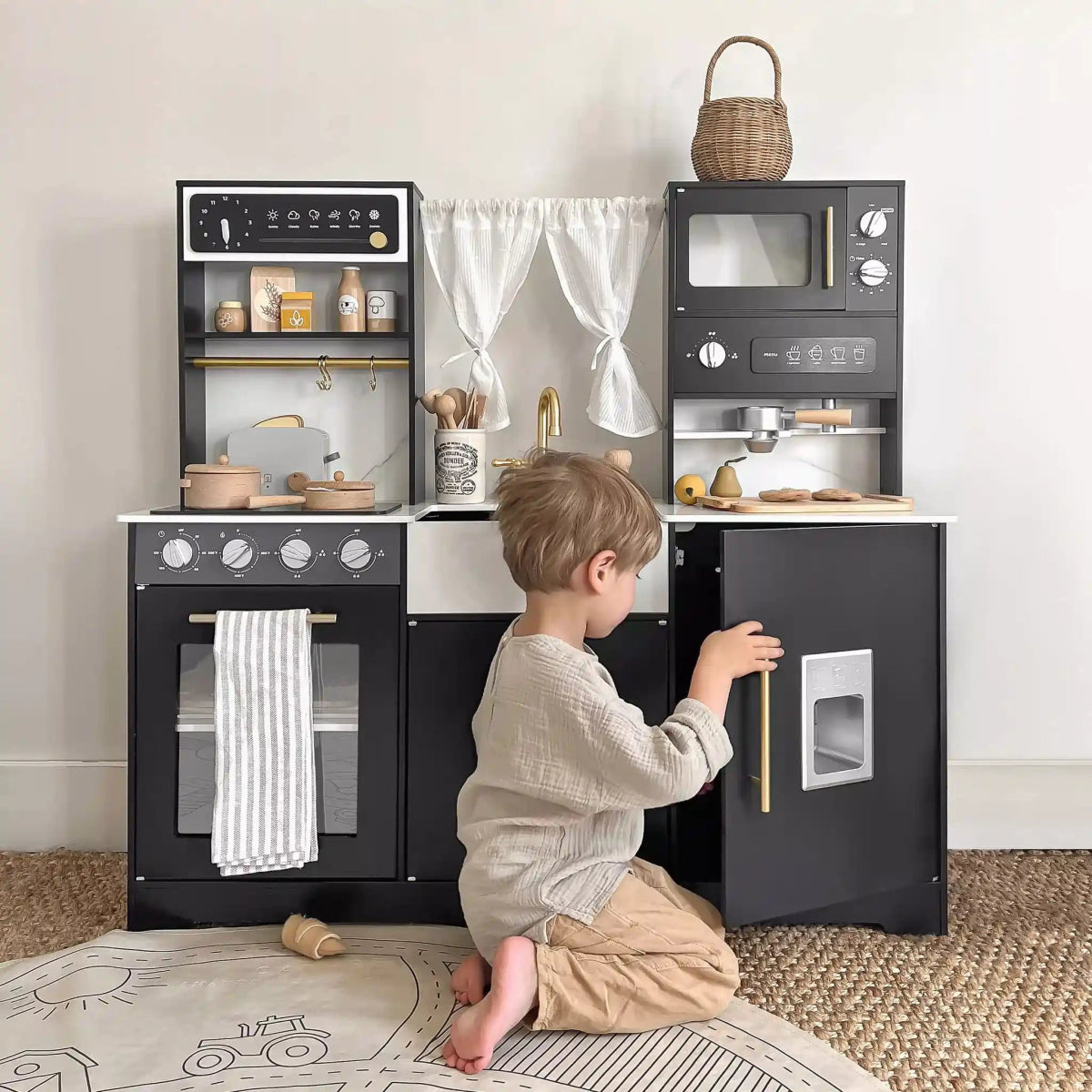 Tiny Land Tiny Land® Trendy Black Style Play Kitchen - lily & onyx