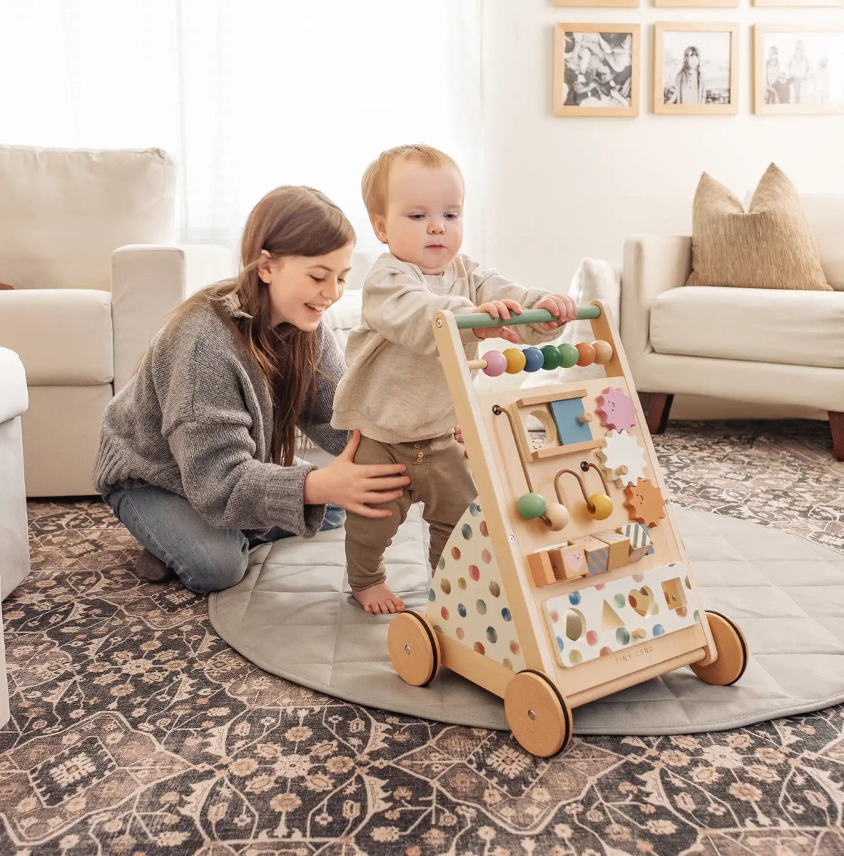 Tiny Land Tiny Land® Versatile Natural Wooden Baby Walker - lily & onyx
