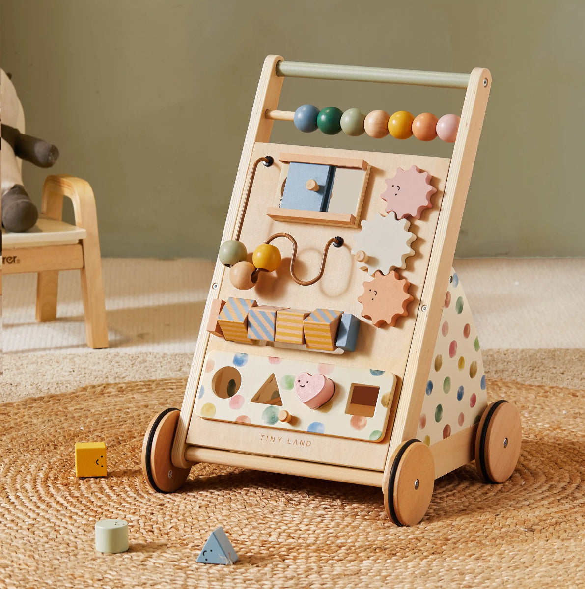 Tiny Land Tiny Land® Versatile Natural Wooden Baby Walker - lily & onyx