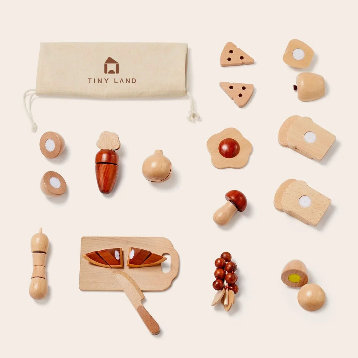 Tiny Land Tiny Land® Wooden Cut and Play Food Toys - lily & onyx