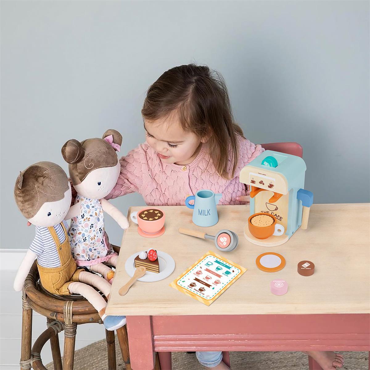 Tiny Land Tiny Land® Wooden Kids Play Coffee Maker Set - lily & onyx