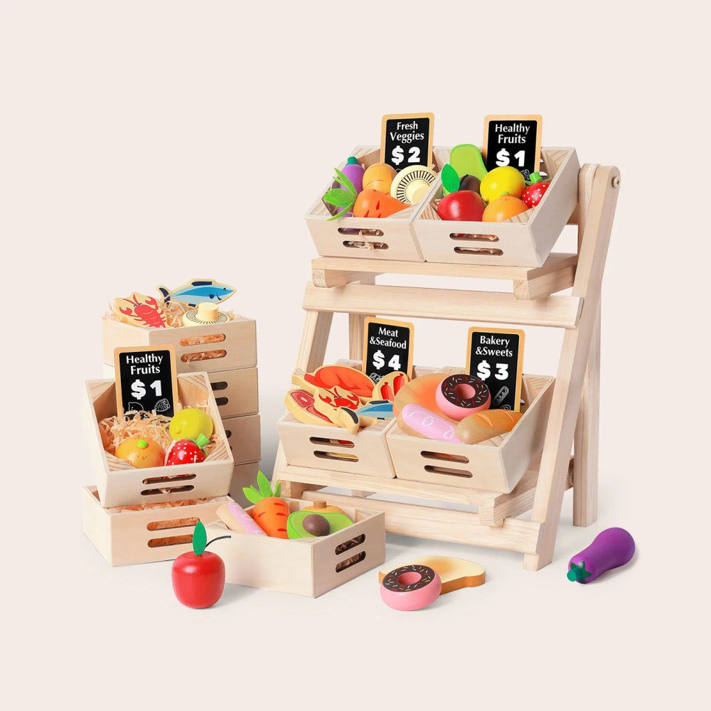 
                      
                        Tiny Land Tiny Land® Wooden Play Food For Kitchen (No Rack) - lily & onyx
                      
                    