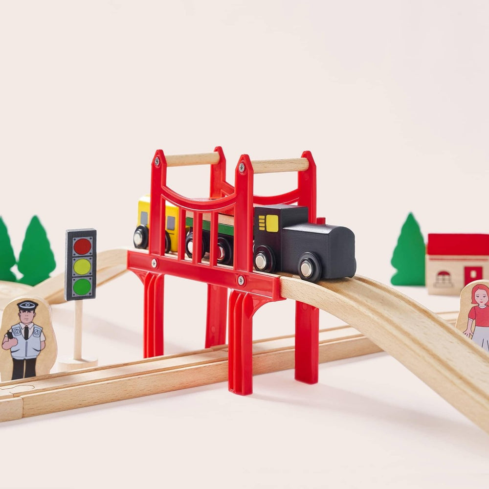 
                      
                        Tiny Land Tiny Land® Wooden Train Set for Children, 39 Pcs - lily & onyx
                      
                    