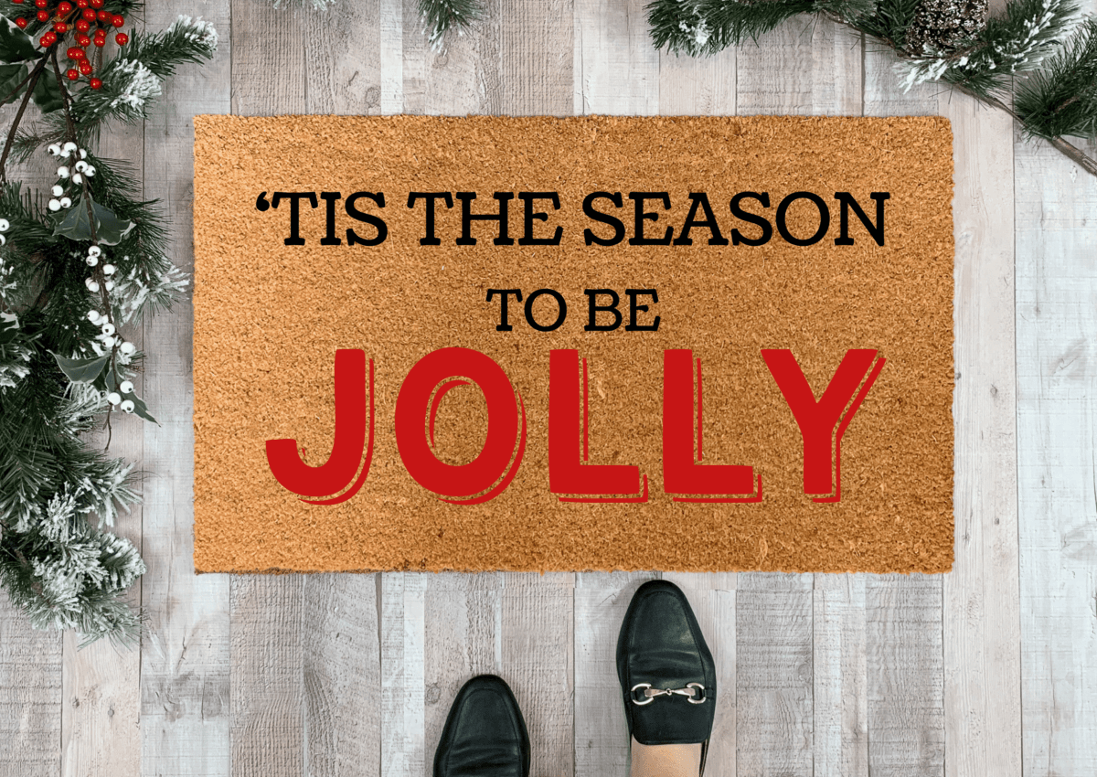 Nickel Designs Custom Doormats Tis The Season to be Jolly Christmas Doormat