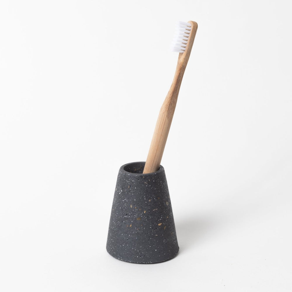 Pretti.Cool Toothbrush Holder | Black Terrazzo - lily & onyx