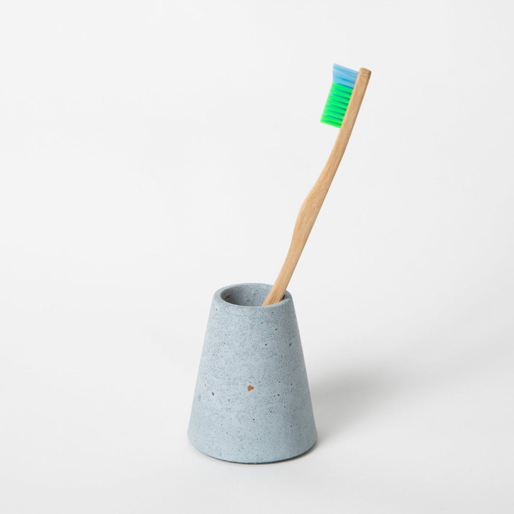 Pretti.Cool Toothbrush Holder | Light Blue Terrazzo - lily & onyx