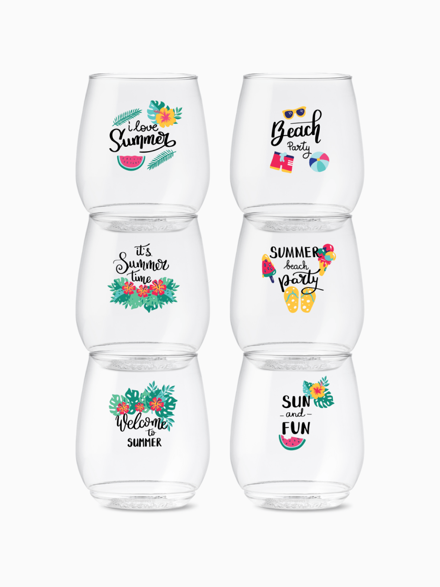 TOSSWARE POP 14oz Vino Wine Glass - Shatterproof Recyclable Plastic