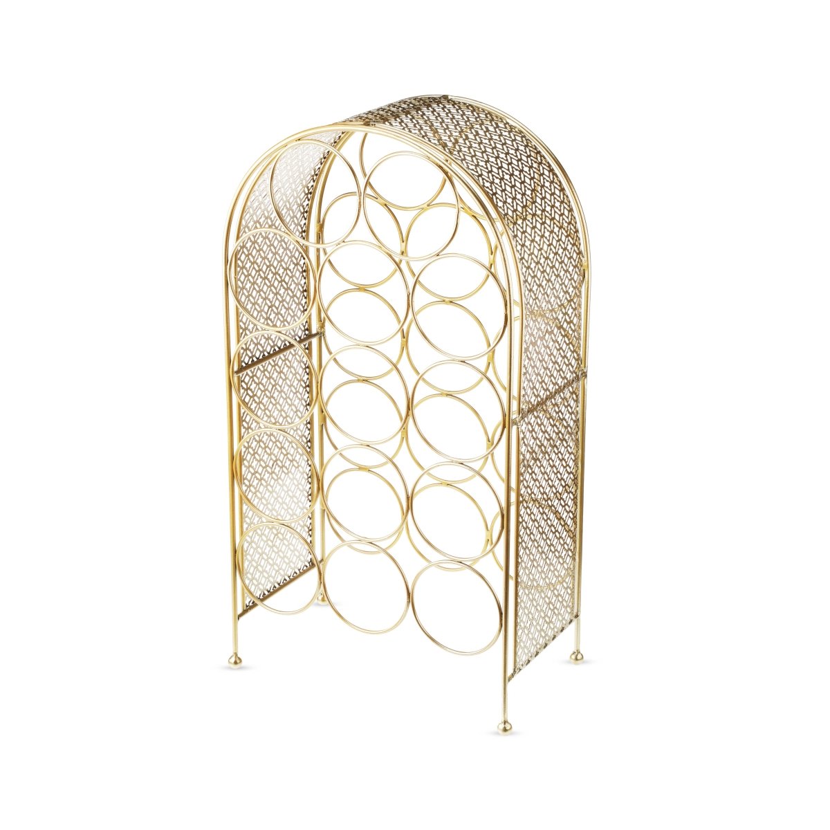 Twine Living Trellis 14 - Bottle Wine Rack, Gold - lily & onyx