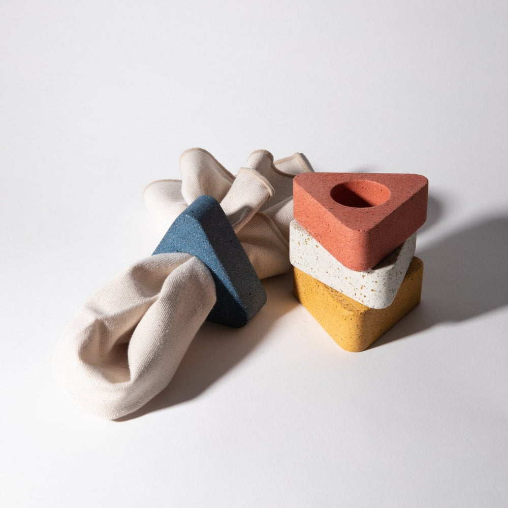 
                      
                        Pretti.Cool Triangle Napkin Ring, Set of 4 | Terrazzo Primaries - lily & onyx
                      
                    