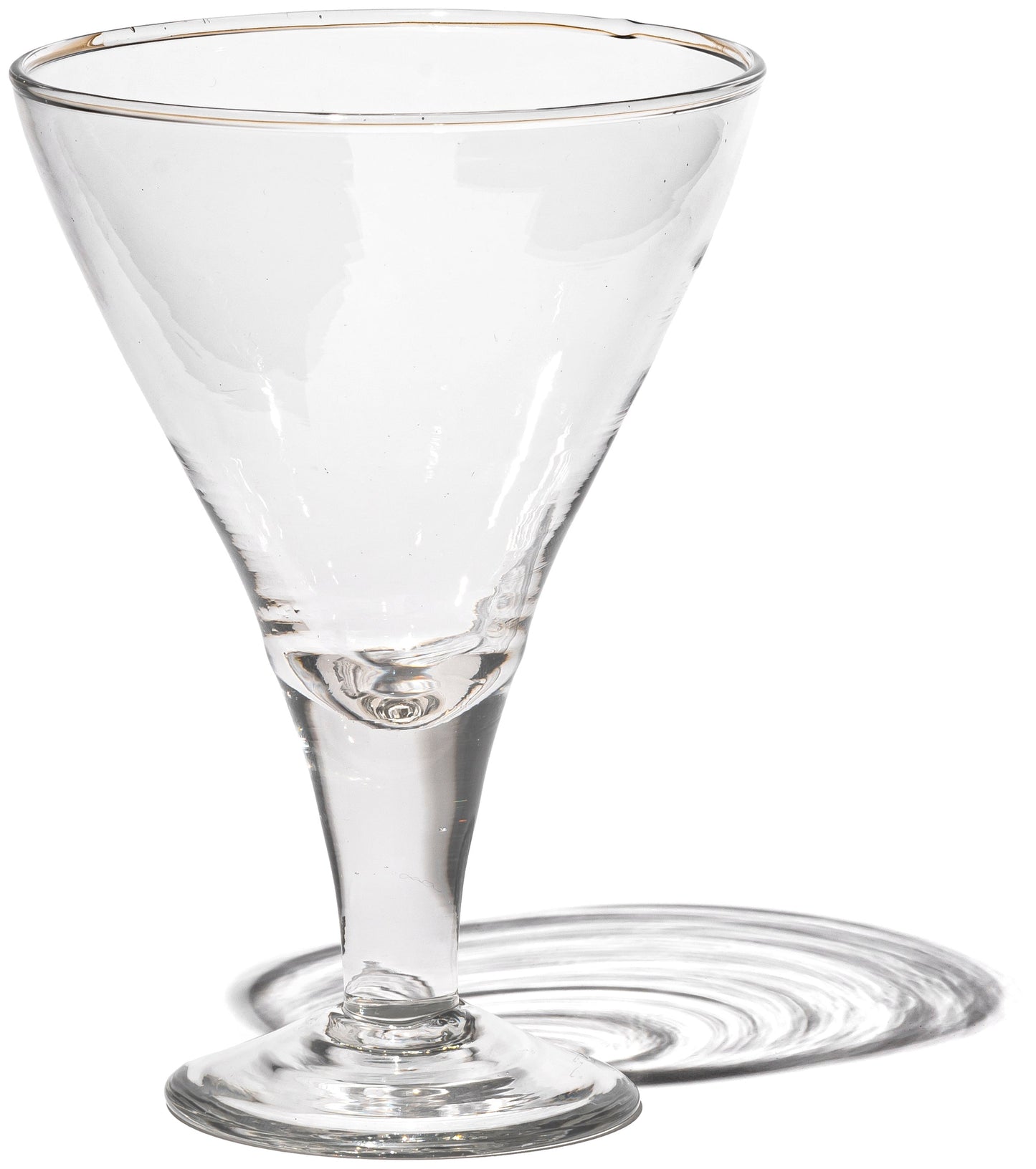 Blown Glass Dessert Cup, Triangle