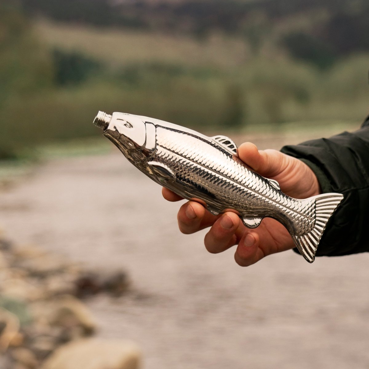 Foster & Rye Trout 4 oz Stainless Steel Flask - lily & onyx