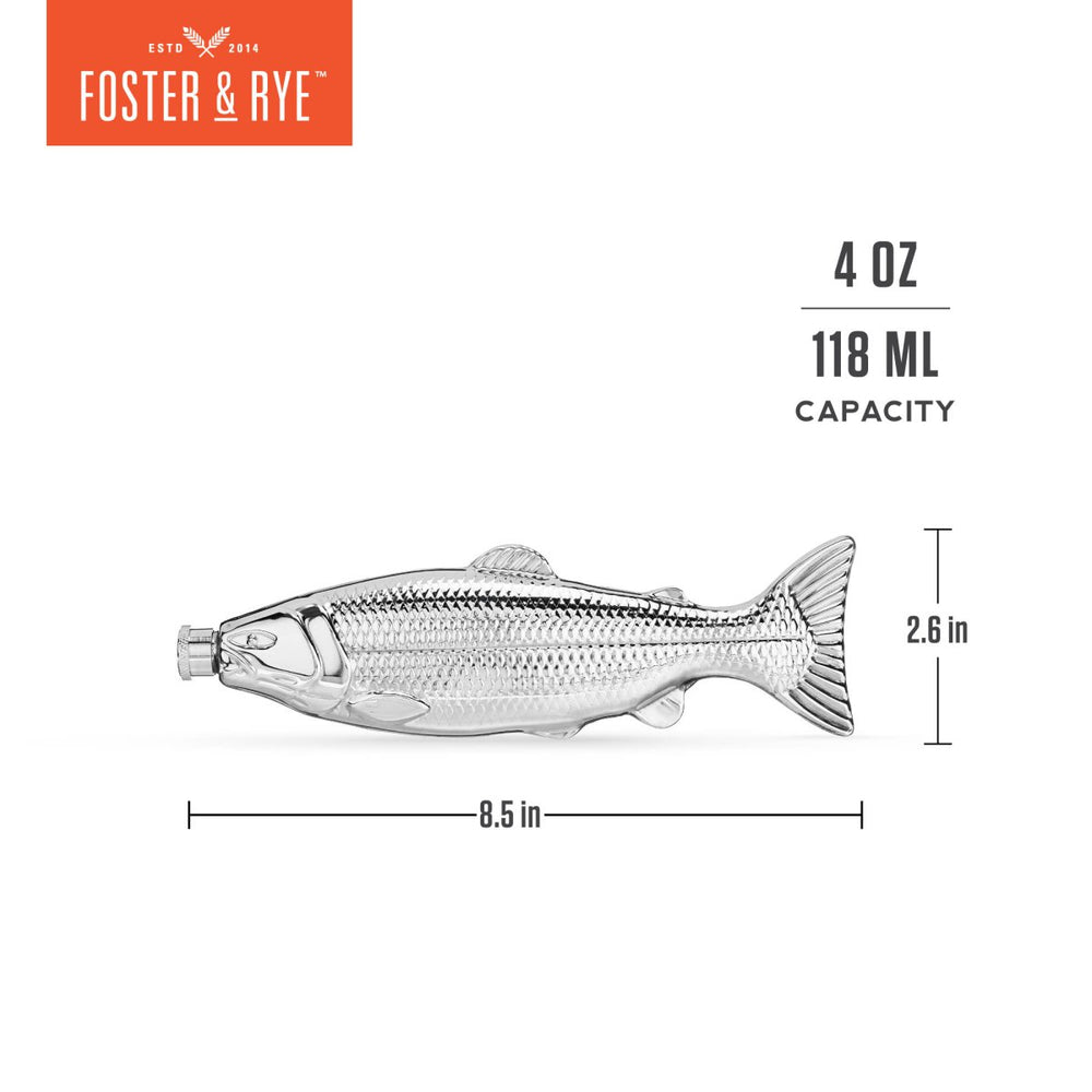 
                      
                        Foster & Rye Trout 4 oz Stainless Steel Flask - lily & onyx
                      
                    