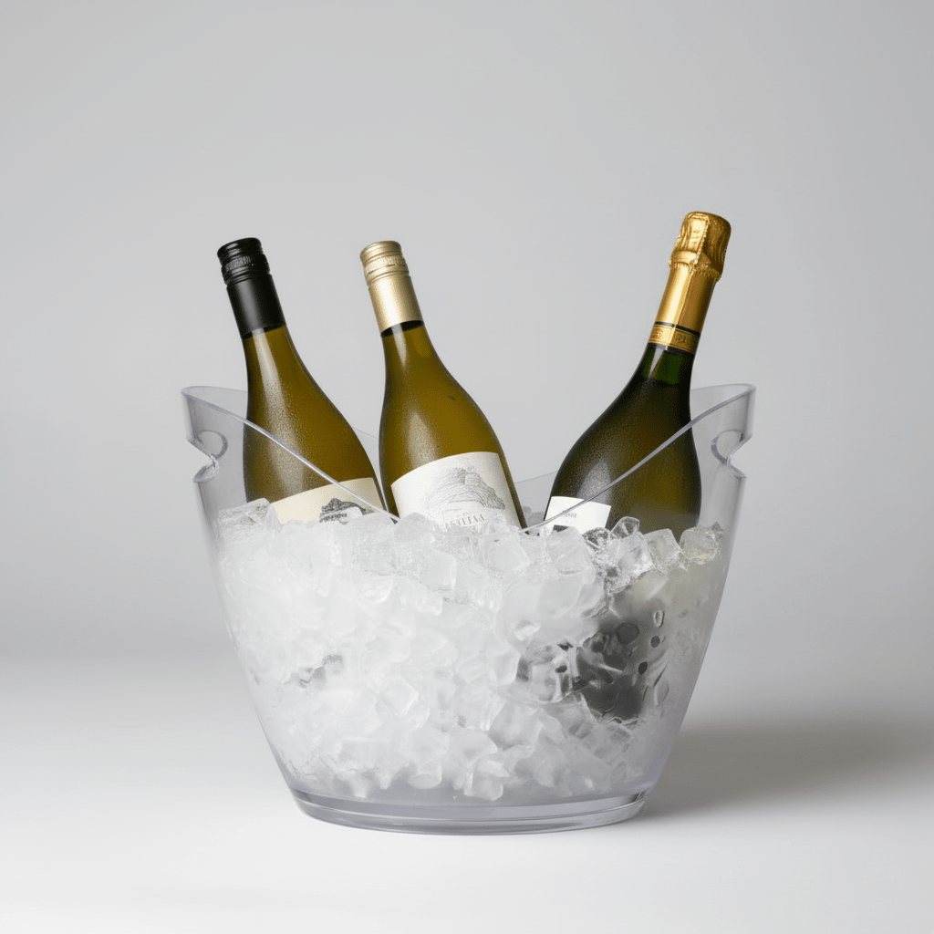 True Chill Clear Modern Acrylic Ice Bucket, 2 Gallon