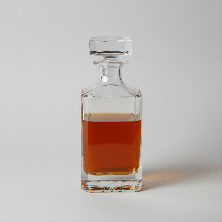 True Clarity 25 oz Glass Whiskey Decanter with Stopper
