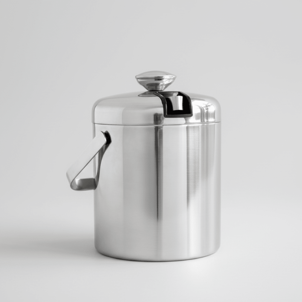 True Double-Walled Stainless Steel Ice Bucket with Tongs