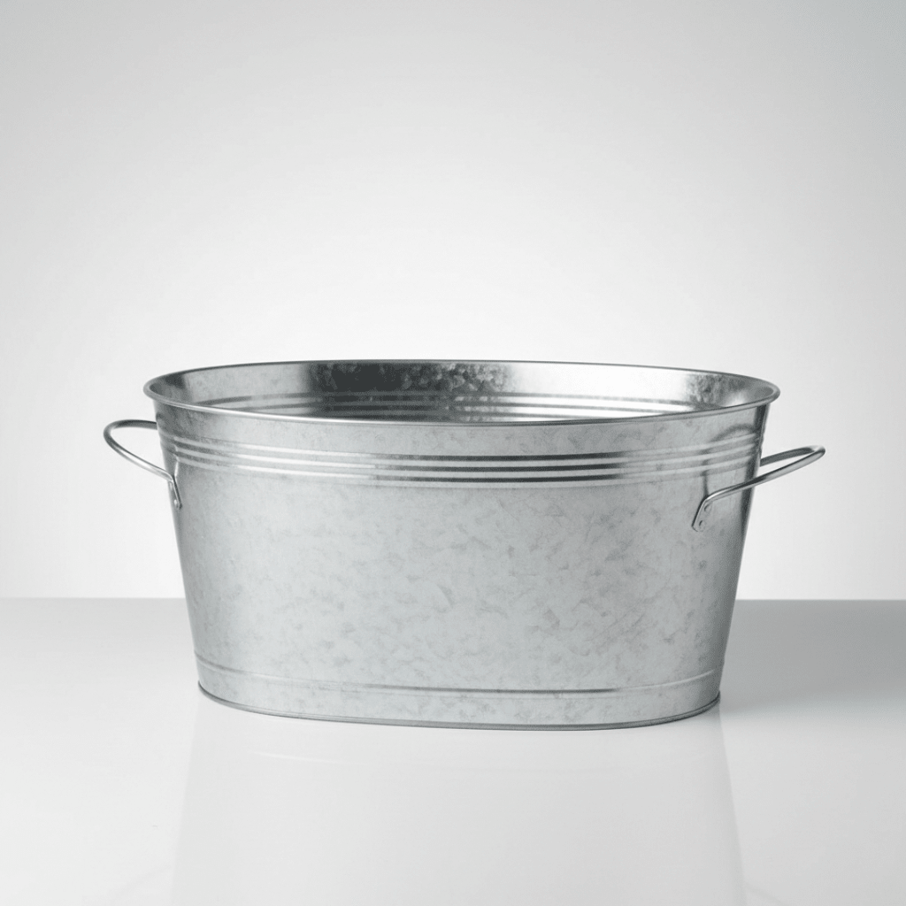 True Galvanized Metal Beverage Tub & Ice Bucket, 6.3 Gallon