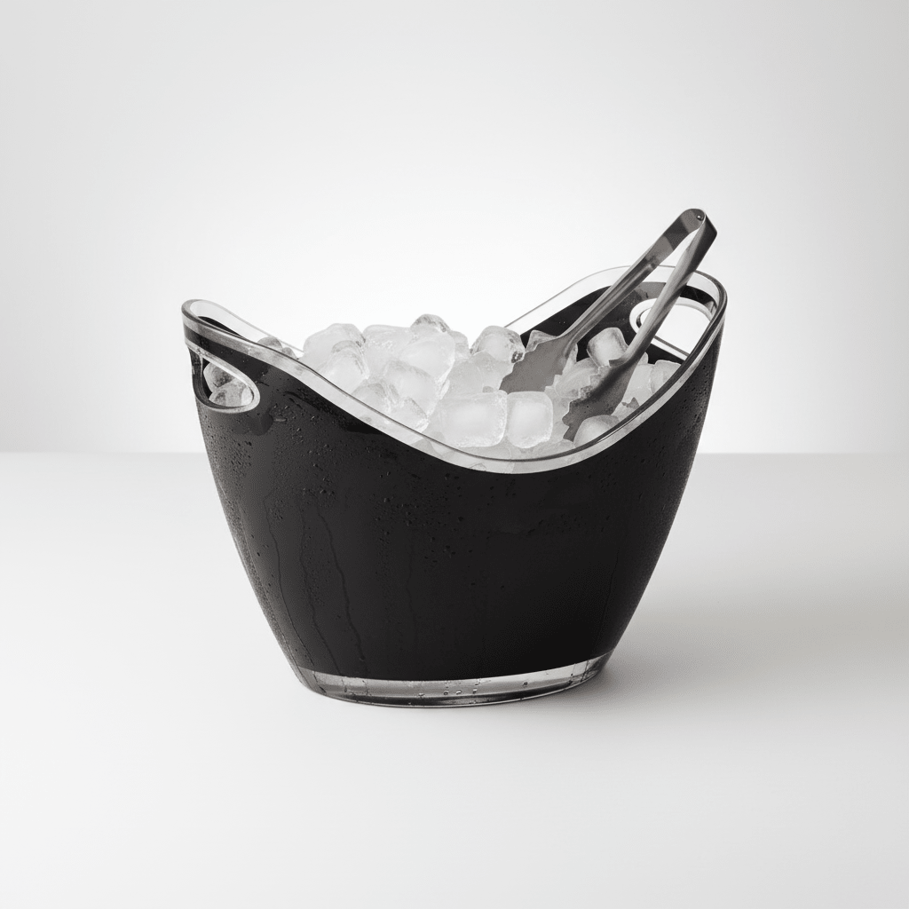 True Swoop Black Acrylic Ice Bucket, 1 Gallon