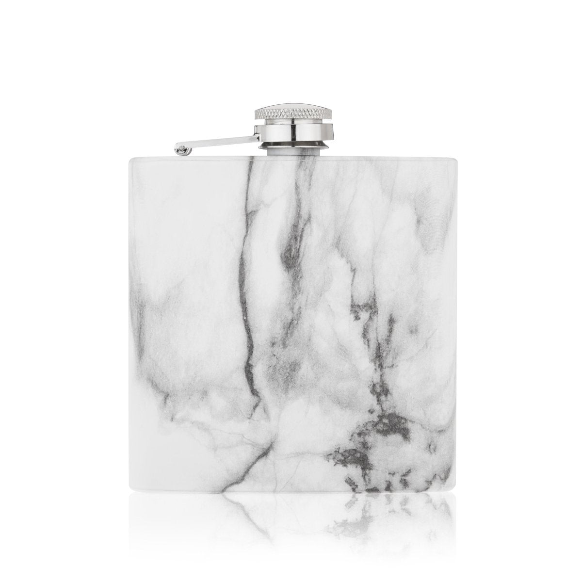 True Trueflask 6 oz Stainless Steel Flask, Marble - lily & onyx