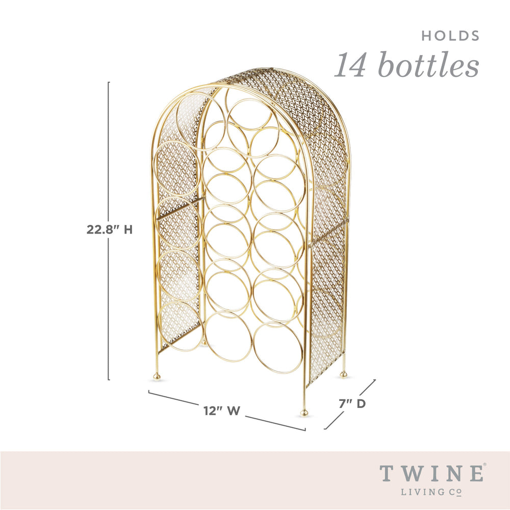 
                      
                        Trellis 14-Bottle Wine Rack, Gold
                      
                    