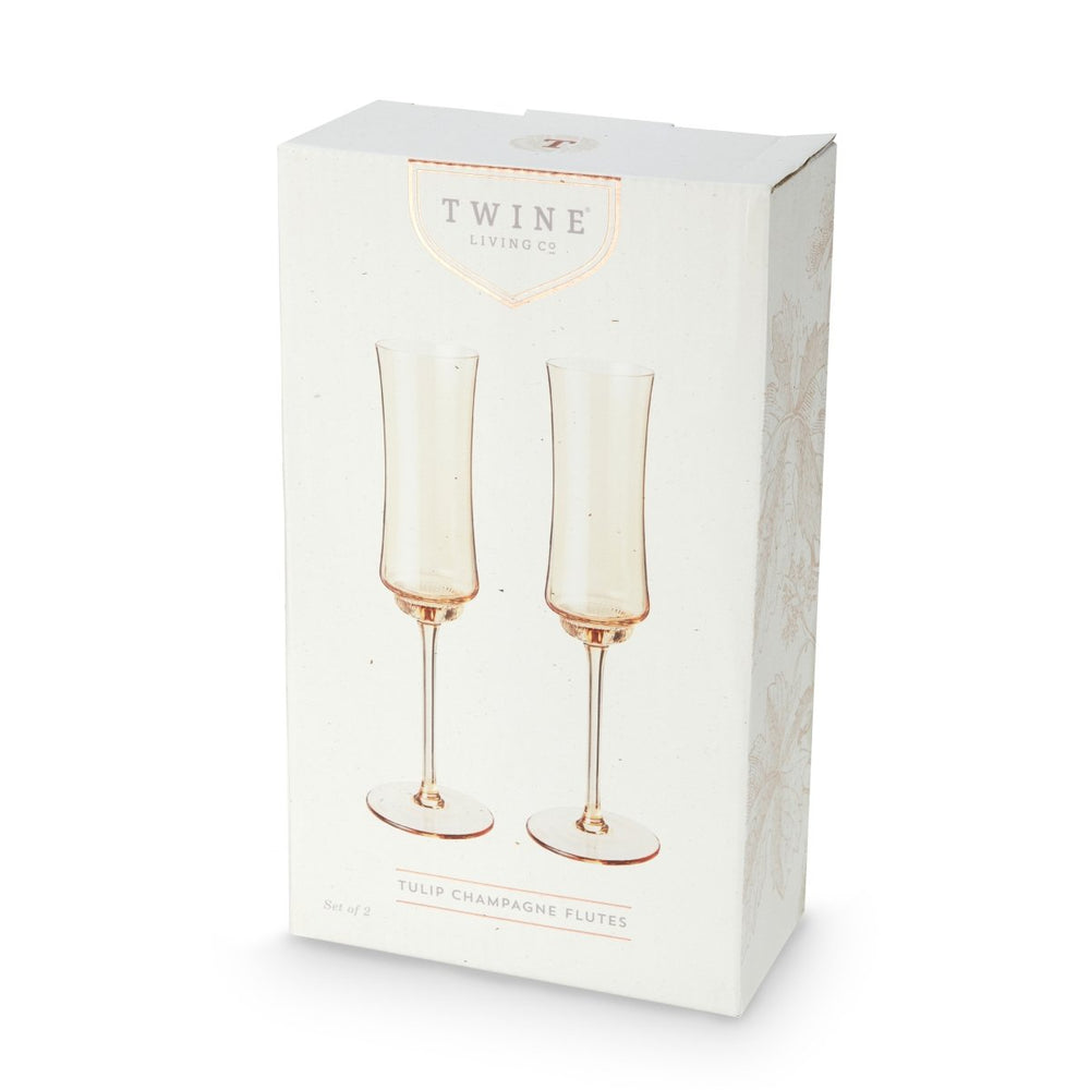 
                      
                        Twine Living Tulip Champagne Flutes in Amber, Set of 2 - lily & onyx
                      
                    
