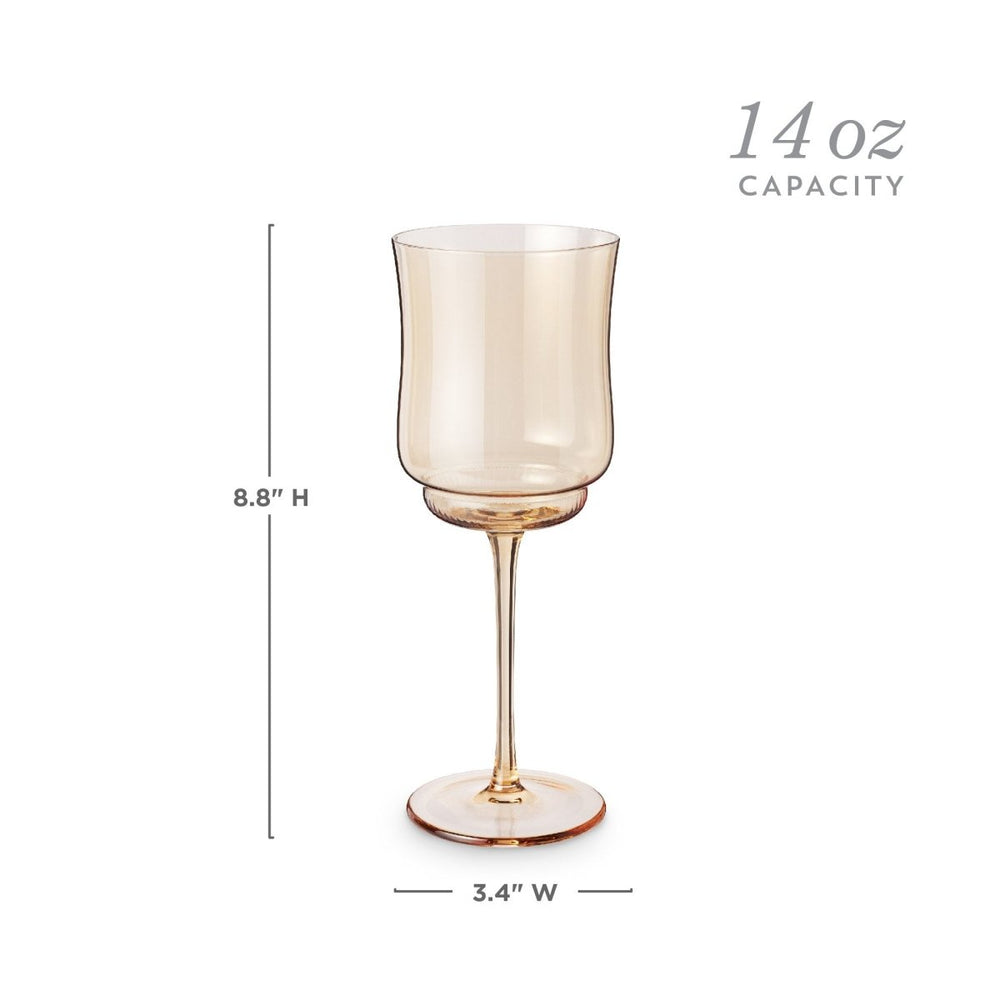 
                      
                        Twine Living Tulip Stemmed Wine Glasses in Amber, Set of 2 - lily & onyx
                      
                    