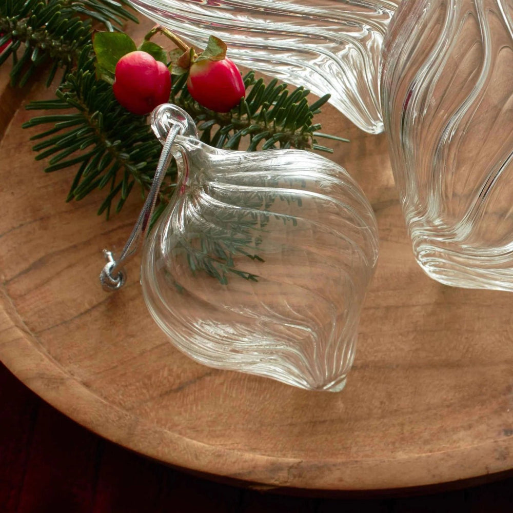texxture Tullen™ Mouth Blown 2 Inch Glass Ornament, Set of 4