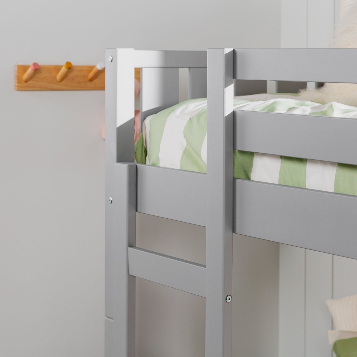 Walker Edison Twin Over Twin Solid Wood Slat Bunk Bed - lily & onyx