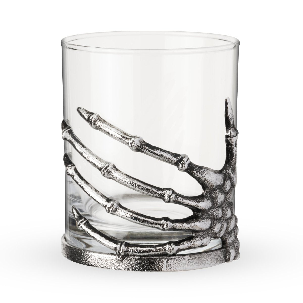 Twine Living Skeleton Hand Cocktail Tumbler | 10 oz Gothic Glass Drinkware
