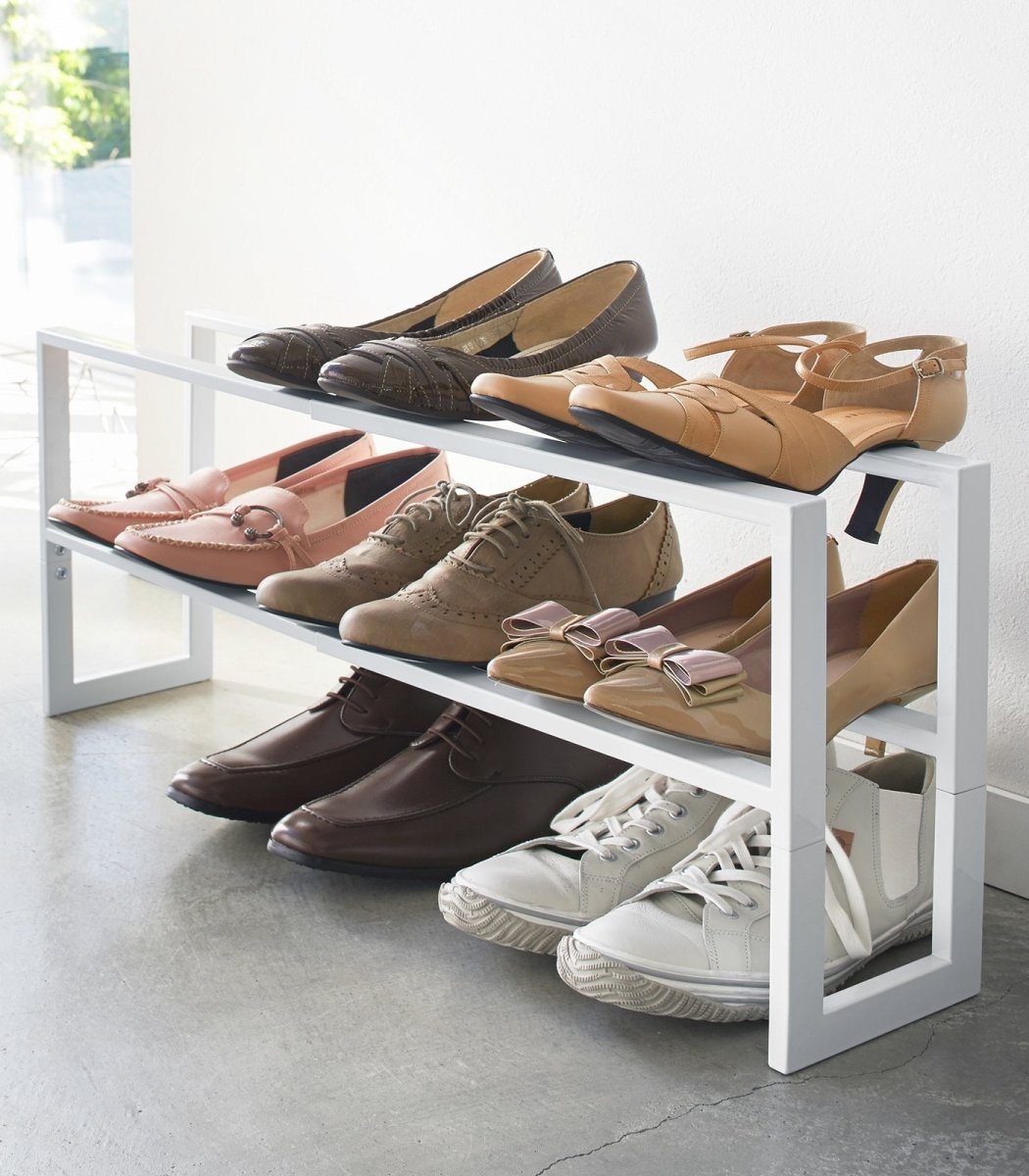 Two-Tier Expandable Steel Shoe Rack, 12