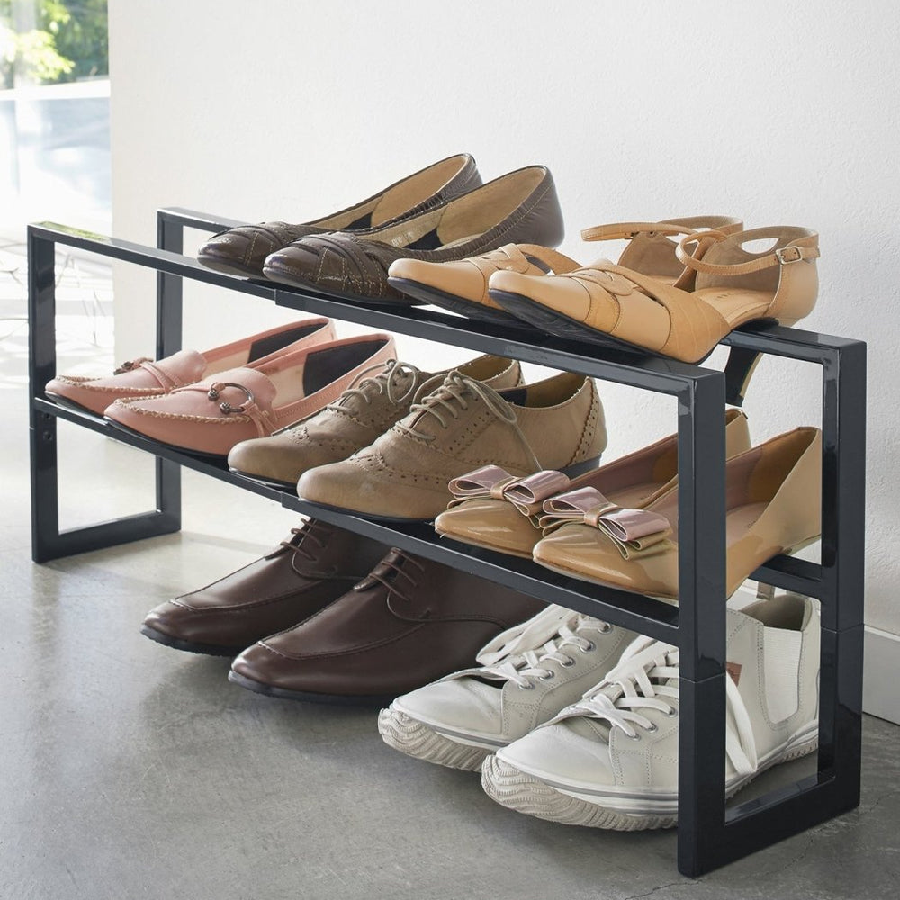 
                      
                        Yamazaki Home Two - Tier Expandable Steel Shoe Rack, 12" H - lily & onyx
                      
                    