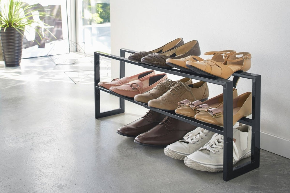 
                      
                        Yamazaki Home Two - Tier Expandable Steel Shoe Rack, 12" H - lily & onyx
                      
                    