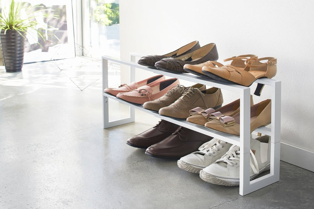 
                      
                        Yamazaki Home Two - Tier Expandable Steel Shoe Rack, 12" H - lily & onyx
                      
                    