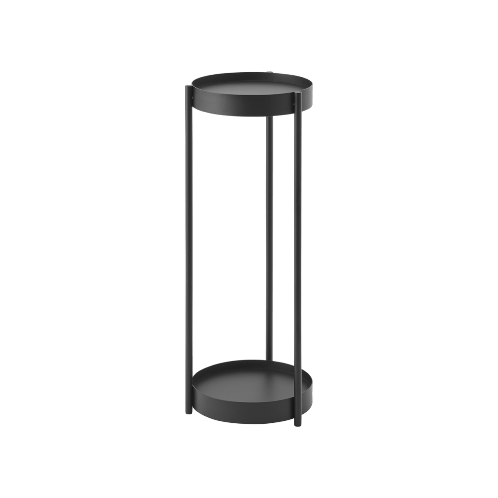 
                      
                        Yamazaki Home Two - Tier Rolling Plant Stand, 28" H - Steel - lily & onyx
                      
                    