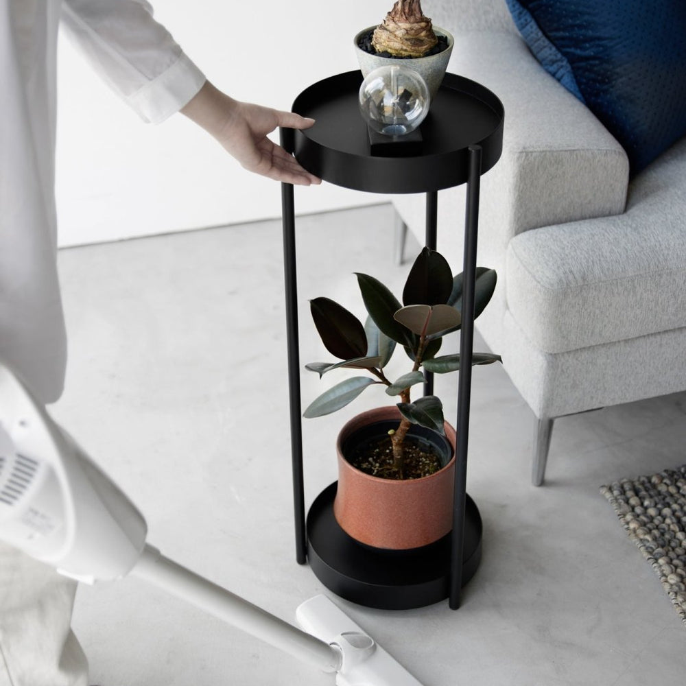 
                      
                        Yamazaki Home Two - Tier Rolling Plant Stand, 28" H - Steel - lily & onyx
                      
                    