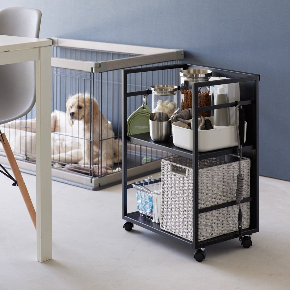 
                      
                        Yamazaki Home Two - Tier Steel Hideaway Storage Cart, 24" H - lily & onyx
                      
                    