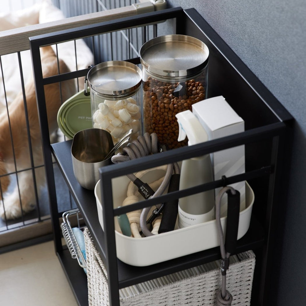 
                      
                        Yamazaki Home Two - Tier Steel Hideaway Storage Cart, 24" H - lily & onyx
                      
                    