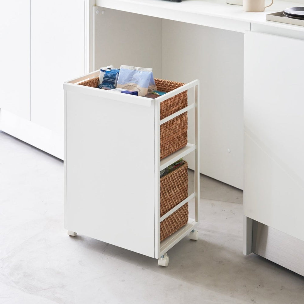 
                      
                        Yamazaki Home Two - Tier Steel Hideaway Storage Cart, 24" H - lily & onyx
                      
                    