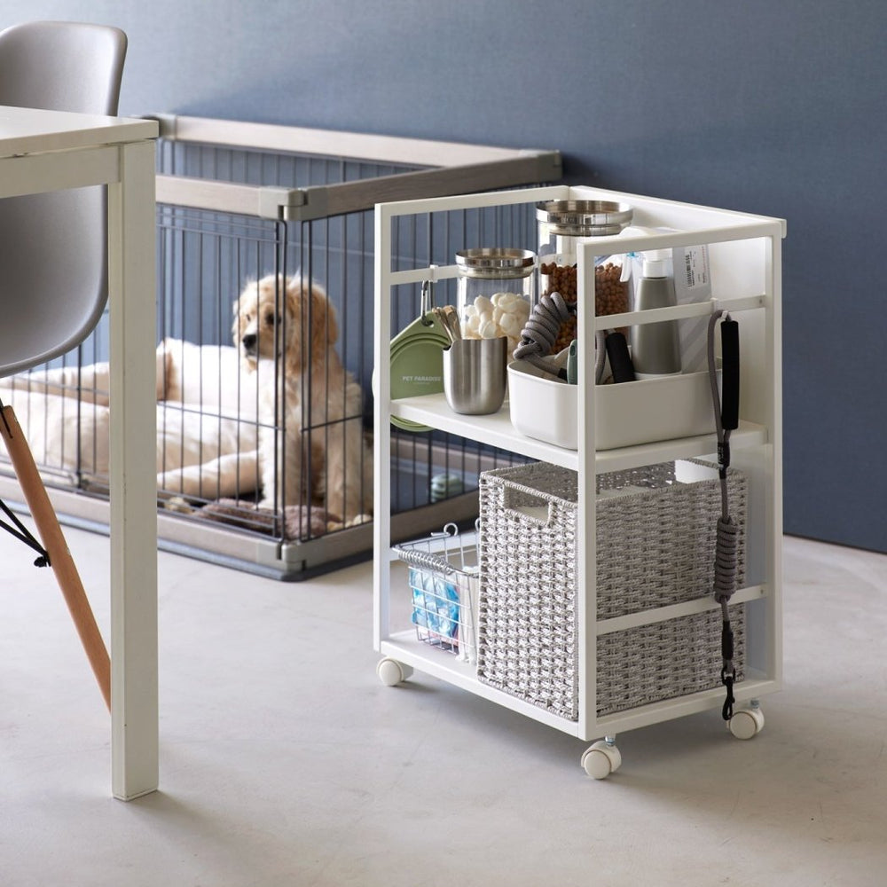 
                      
                        Yamazaki Home Two - Tier Steel Hideaway Storage Cart, 24" H - lily & onyx
                      
                    