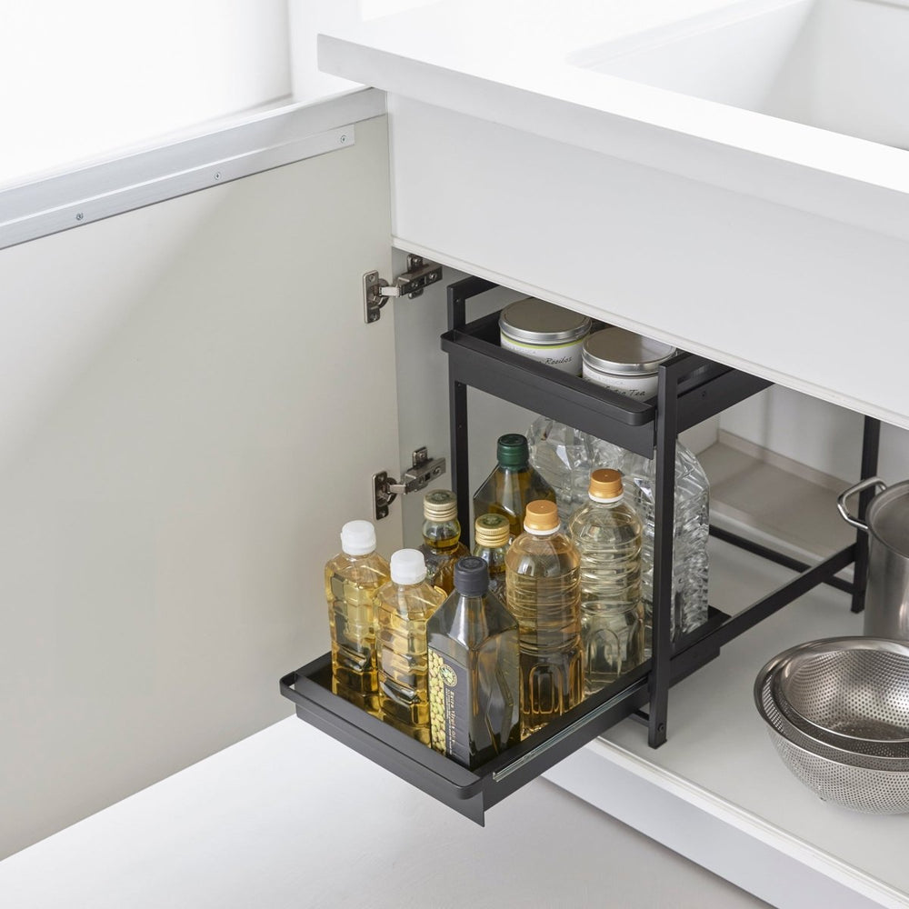 
                      
                        Yamazaki Home Two - Tier Steel Pull - Out Shelf - lily & onyx
                      
                    