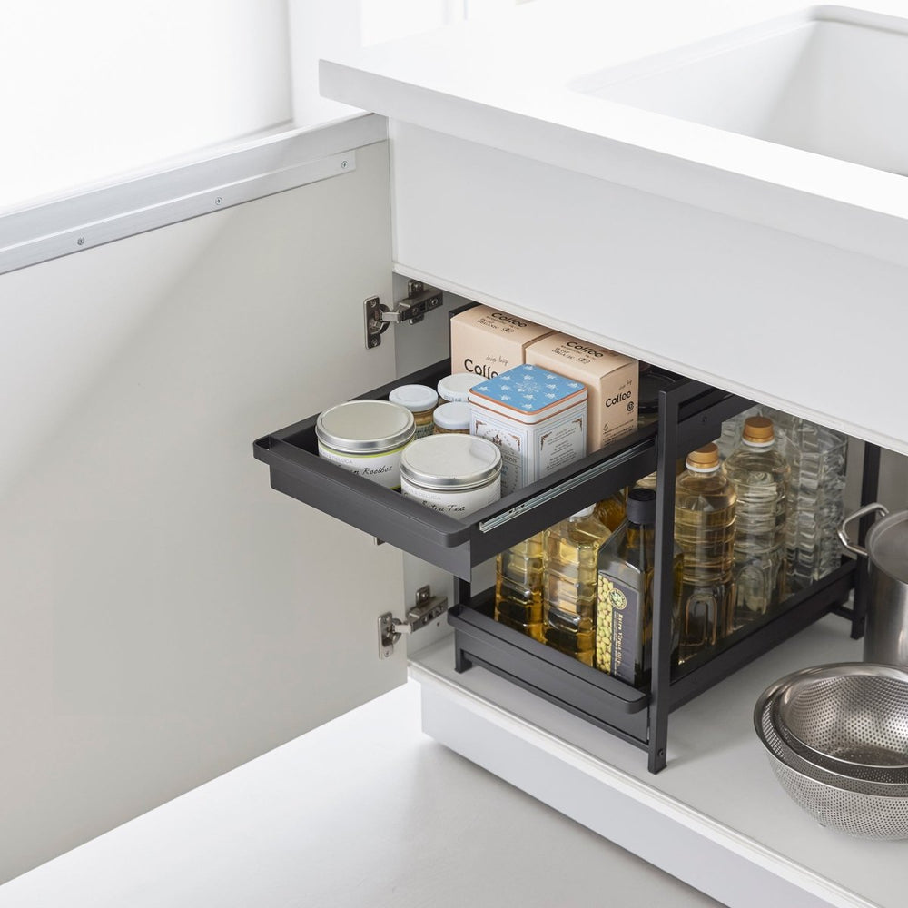 
                      
                        Yamazaki Home Two - Tier Steel Pull - Out Shelf - lily & onyx
                      
                    