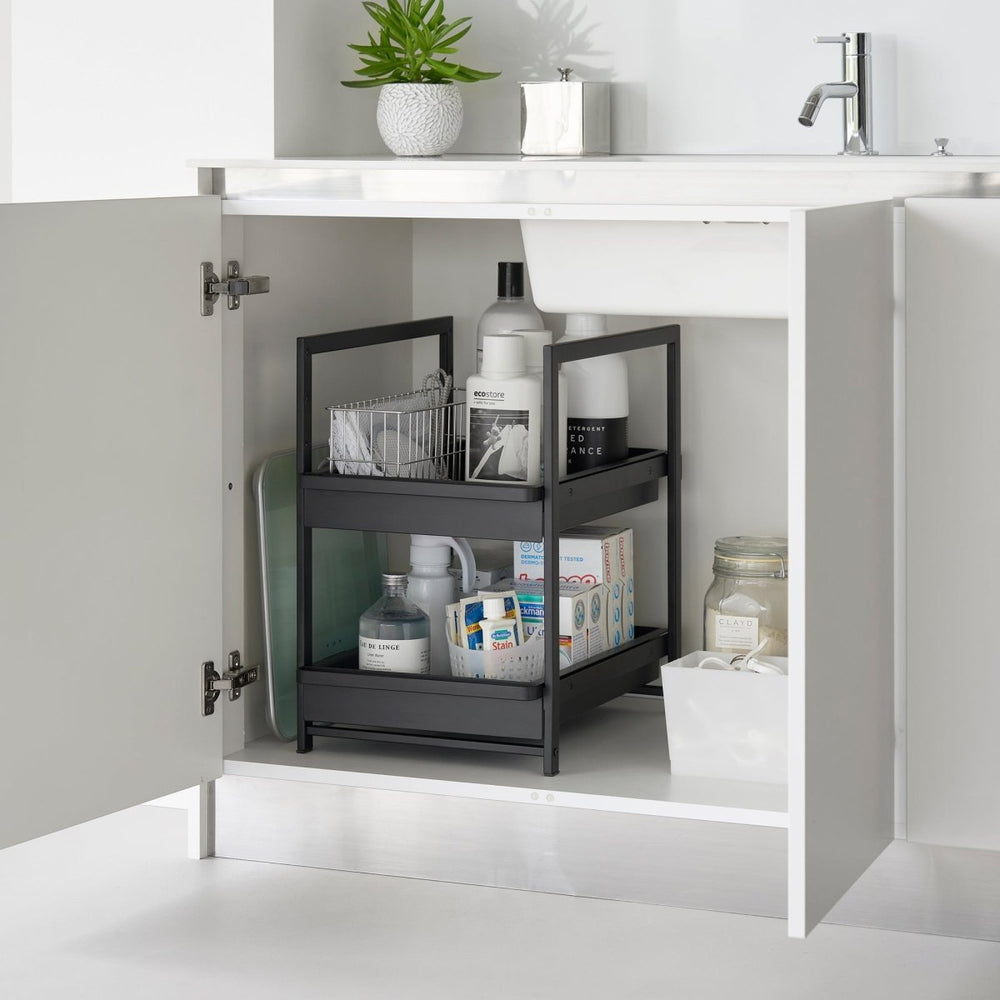 
                      
                        Yamazaki Home Two - Tier Steel Pull - Out Shelf - lily & onyx
                      
                    