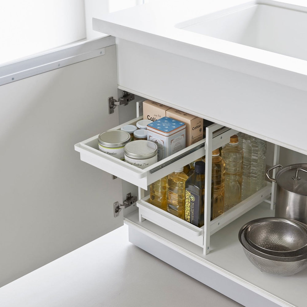 
                      
                        Yamazaki Home Two - Tier Steel Pull - Out Shelf - lily & onyx
                      
                    