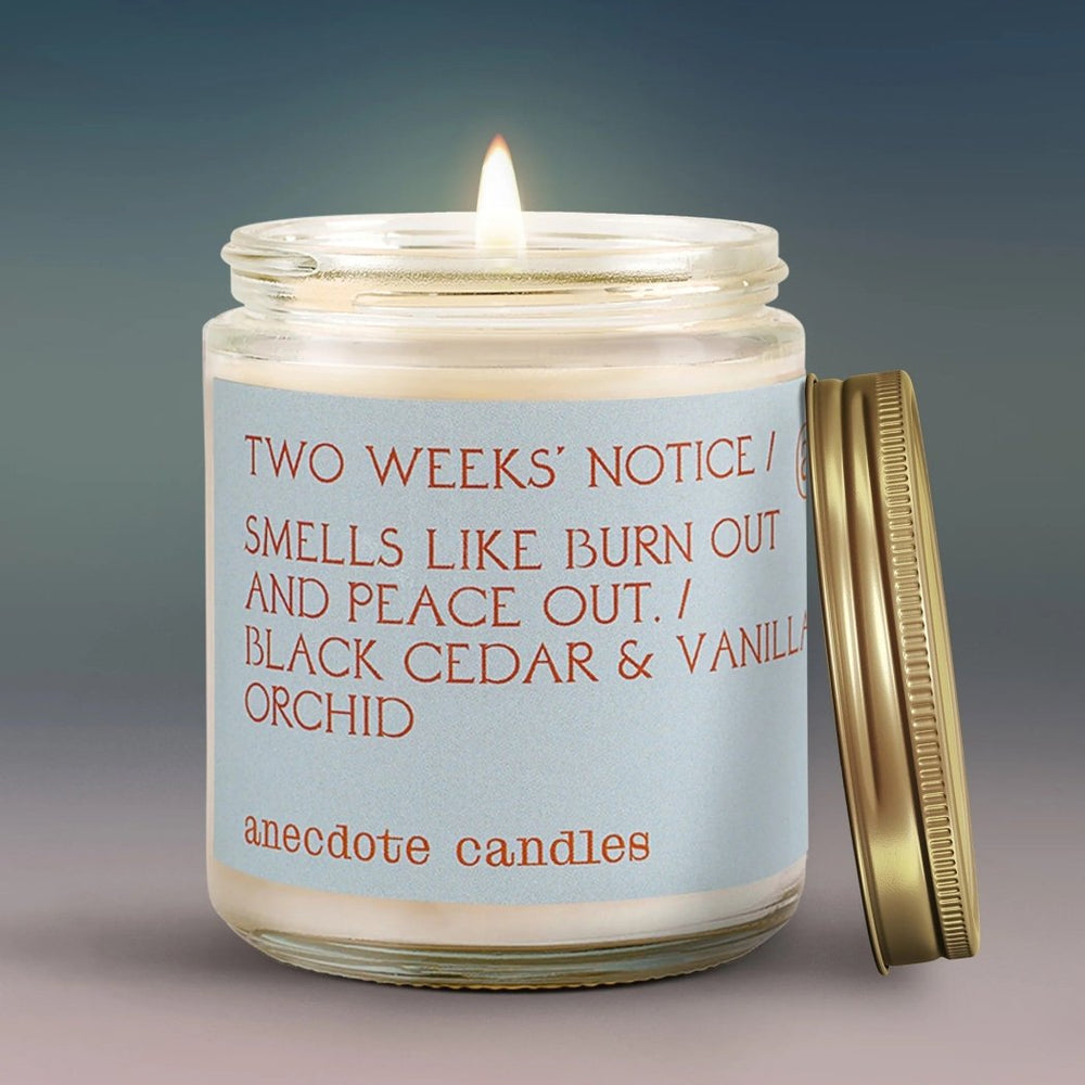 Anecdote Candles Two Weeks Notice Candle - lily & onyx