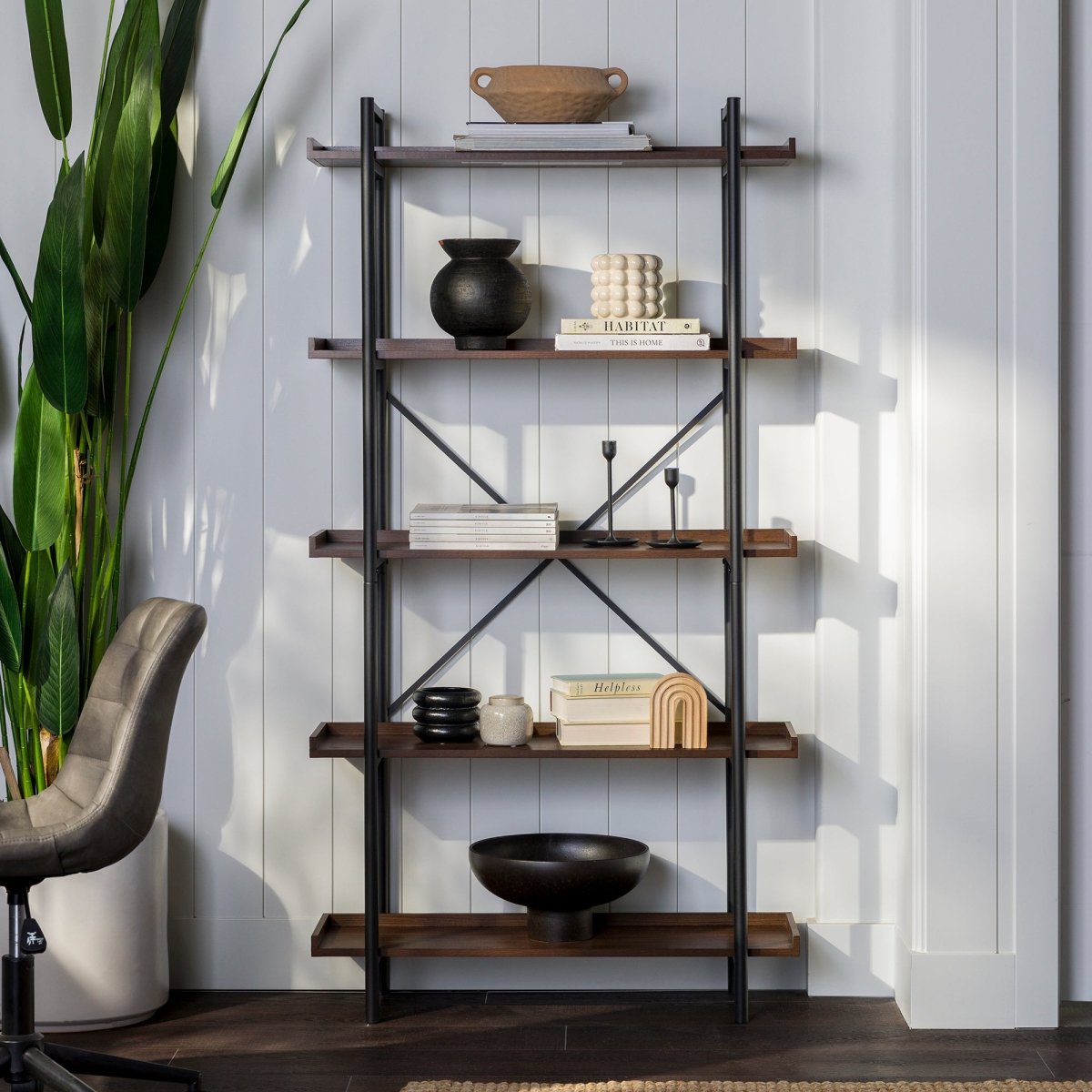 Walker Edison Urban Pipe Bookshelf - lily & onyx