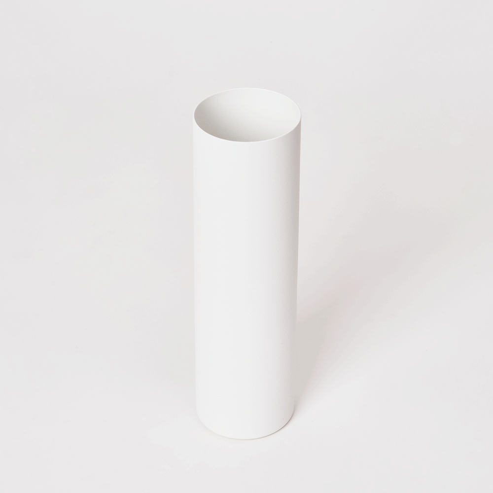 Round Steel Tissue Case with Wood Lid